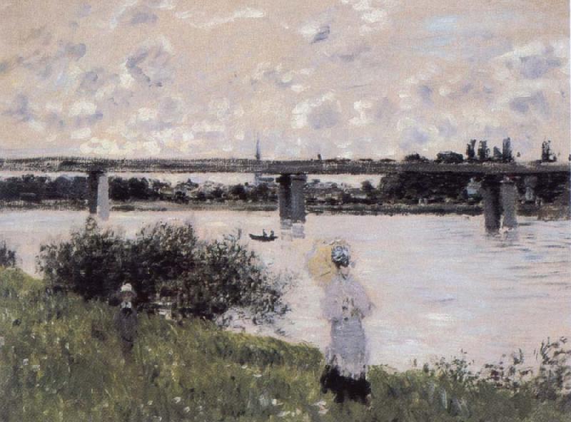 Claude Monet By the Bridge at Argenteuil oil painting image
